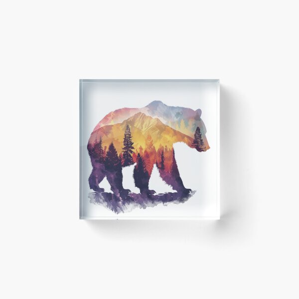 Item preview, Bear On Trail | T-Shirt designed and sold by NicolasGlowArt.