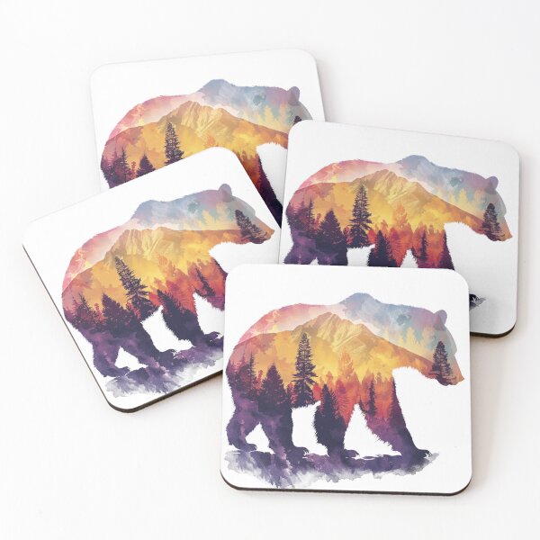 Item preview, Bear On Trail | T-Shirt designed and sold by NicolasGlowArt.