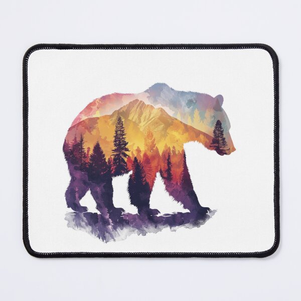 Item preview, Bear On Trail | T-Shirt designed and sold by NicolasGlowArt.