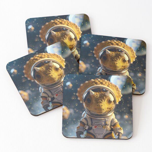 Item preview, Cute Triceratops Dinosaur Space Suit Astronaut on Futurist Planet designed and sold by Mullet Monkey.