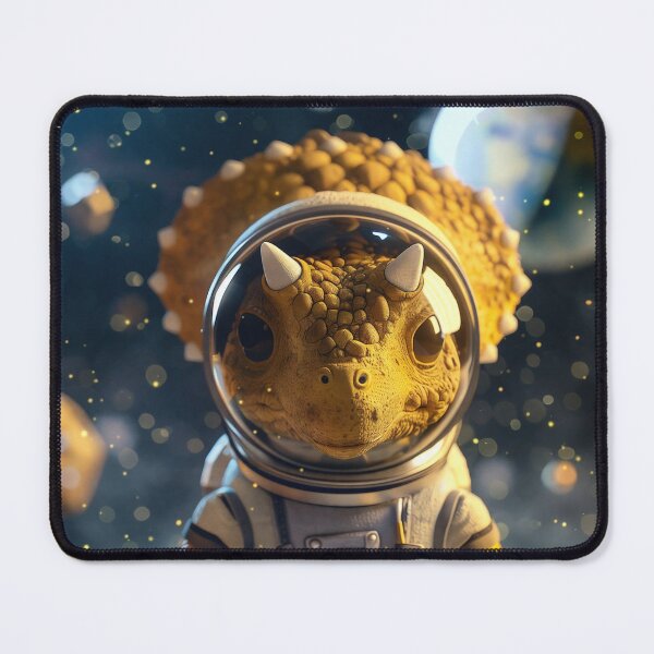 Item preview, Cute Triceratops Dinosaur Space Suit Astronaut on Futurist Planet designed and sold by Mullet Monkey.