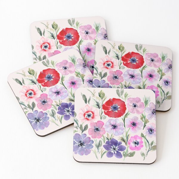 Item preview, Anemones watercolor designed and sold by TheArtOfNata.