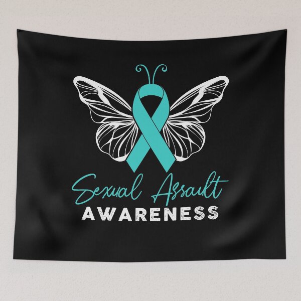 Item preview, Butterfly Teal Ribbon Sexual Assault Awareness Month designed and sold by Stickiii ♡.