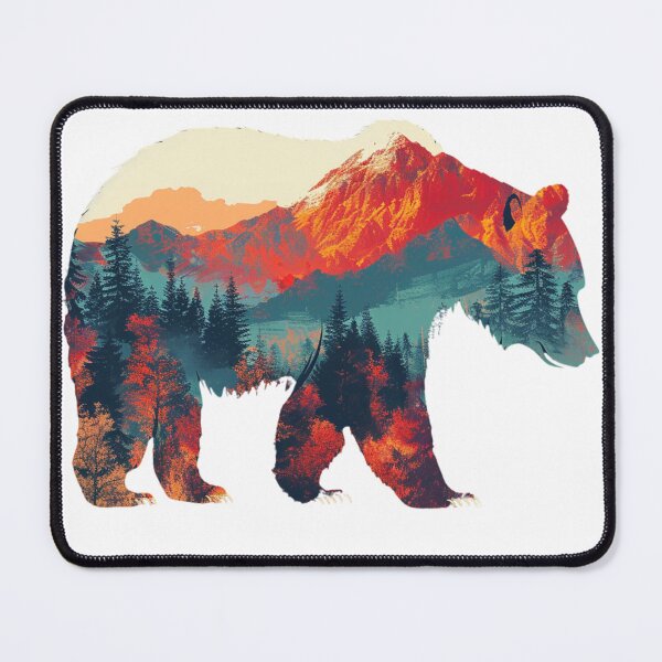 Item preview, Bear Mountains Landscape designed and sold by NicolasGlowArt.