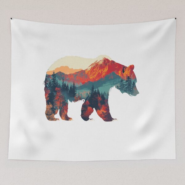 Item preview, Bear Mountains Landscape designed and sold by NicolasGlowArt.