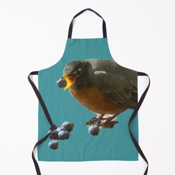 Item preview, Just Mom's Robin Eating Blueberries And Getting His Antioxidants (No Background) designed and sold by Hall-O-Gram.