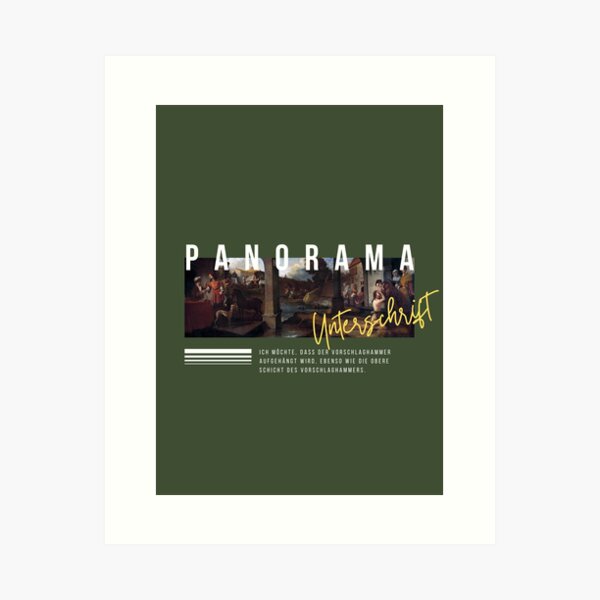 Item preview, Panorama - Unterschrift | Green Background designed and sold by RM-Journey.