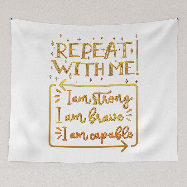 Item preview, Repeat with me, I am brave, I am capable | Empowerment Affirmation designed and sold by ShabayekShop.