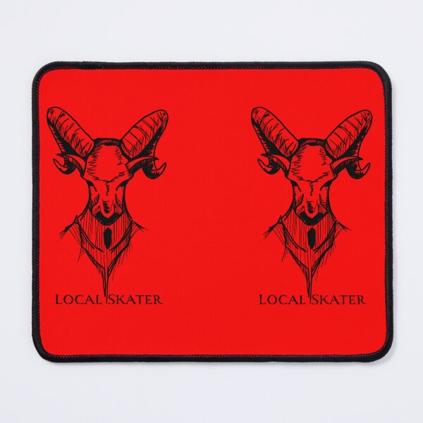 Item preview, Goat Local Skater character skateboard logo in dark style designed and sold by KiZzPunkNSkate.