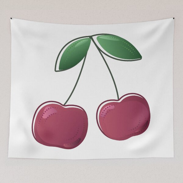 Item preview, Two cherries, gradient illustration designed and sold by OM-lova.