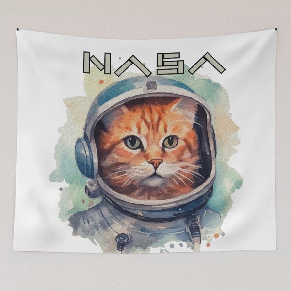 Item preview, AstroCat, Lunar Feline Tee, A Cat's Galactic Adventure Gift designed and sold by Terry-Salsa.