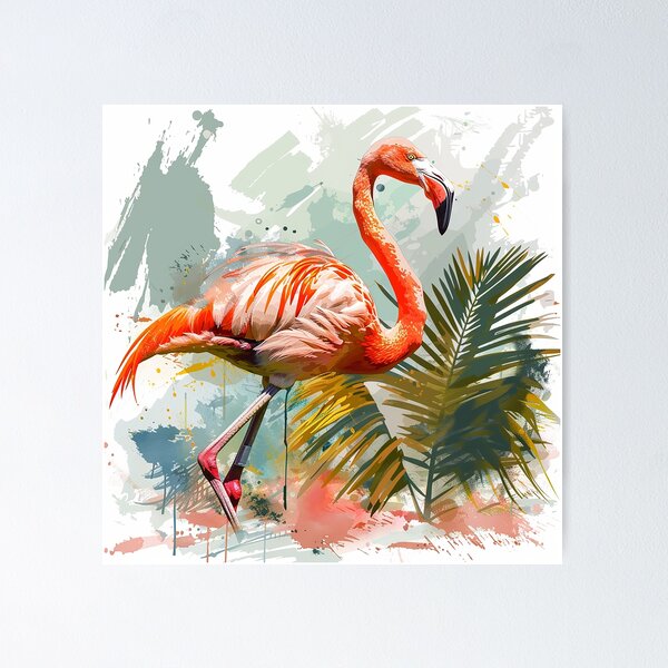 Artikelvorschau, Flamingo-Kunst entworfen und verkauft von nomiraclehere.
