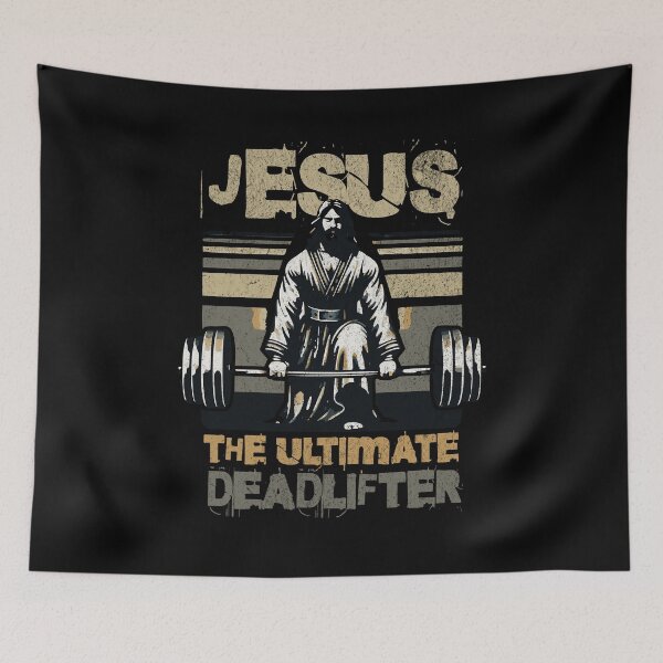Item preview, Jesus The Ultimate Deadlifter designed and sold by Heather  Wheeler.