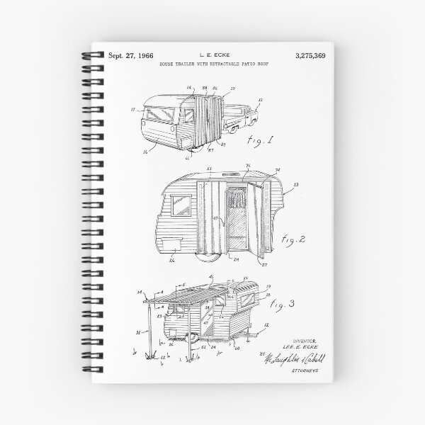 Item preview, Trailer 1966 Vintage Patent Art White Background designed and sold by Peek-Designs.