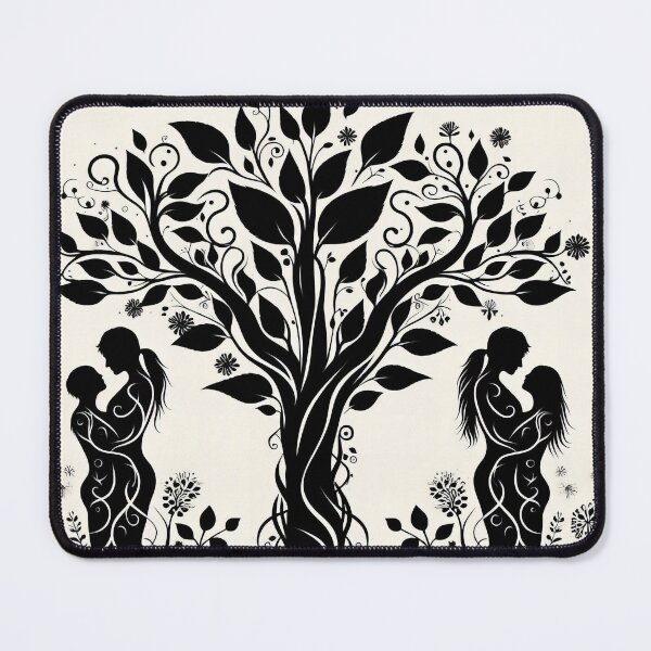 Item preview, Eternal Embrace Silhouettes of Love Within Nature’s Canopy designed and sold by ArtComixHaven.