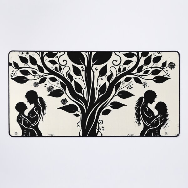 Item preview, Eternal Embrace Silhouettes of Love Within Nature’s Canopy designed and sold by ArtComixHaven.