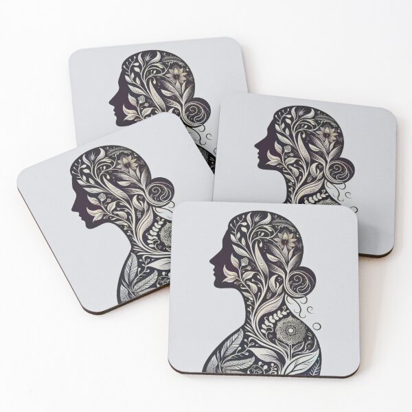 Item preview, Nature's Elegance: Silhouette Flourishes in Earthy Hues designed and sold by ArtComixHaven.