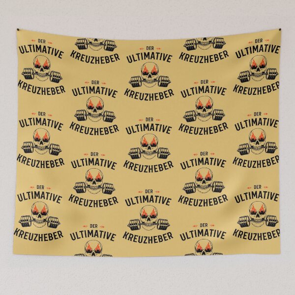 Item preview, Der ultimative Kreuzheber | Skull Illustration | Yellow Background designed and sold by RM-Journey.