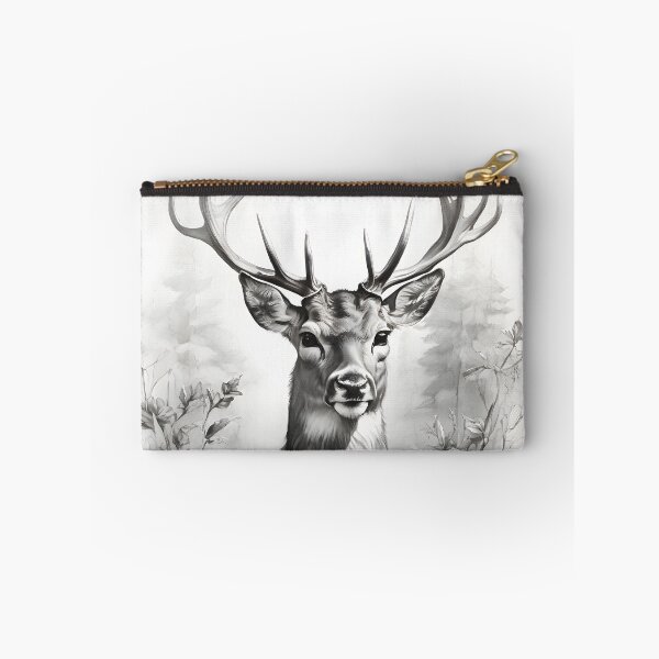 Item preview, Black and white deer pencil drawing designed and sold by Pencil-Art.