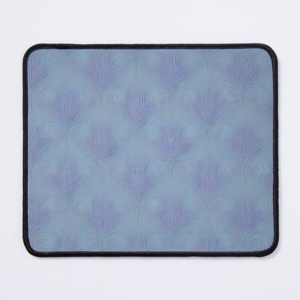 Item preview, Gentle elegance Abstract floral motif in purple on a turquoise-light blue background designed and sold by Frostquest.