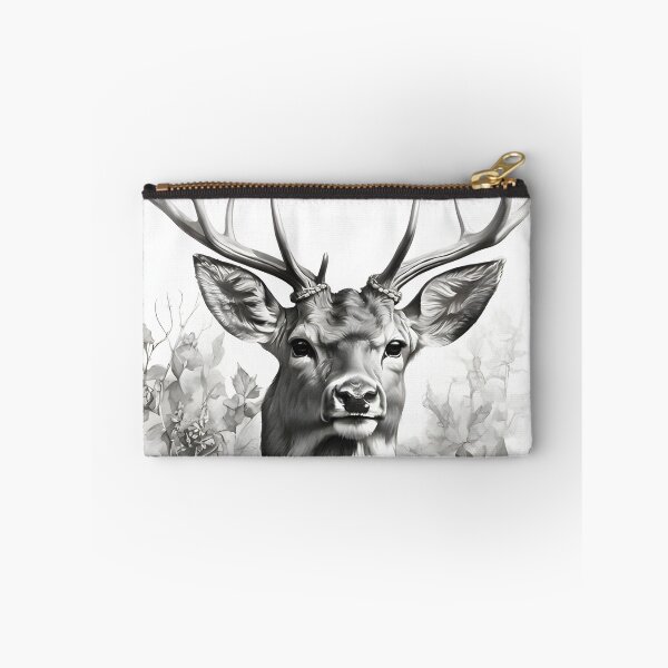 Item preview, Black and white deer pencil drawing designed and sold by Pencil-Art.