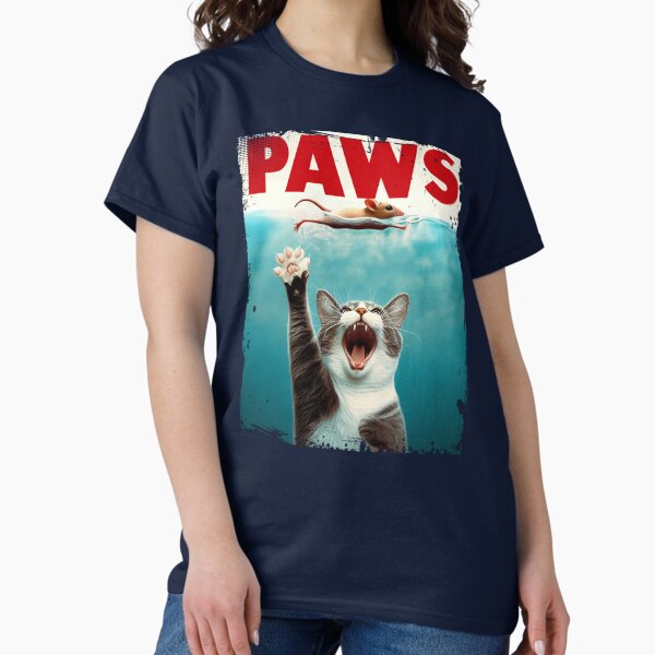 Artikel-Vorschau von Der weiße Hai - Pfoten, lustige Katze fängt eine Maus, designt und verkauft von Kondi-Art.
