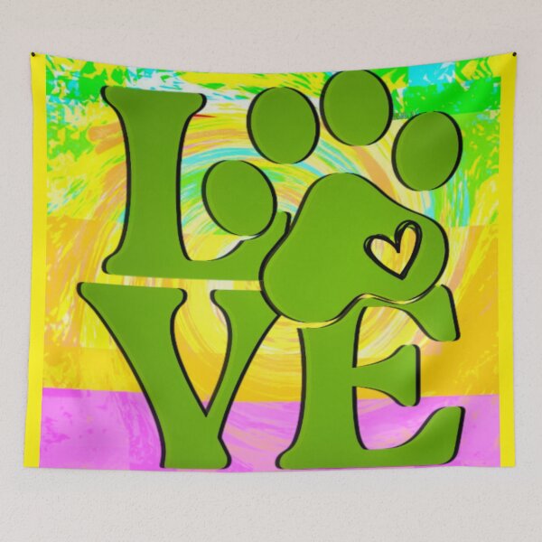 Item preview, Vibrant Paws of Love - Bold Graphic Art for Pet Lovers designed and sold by gleefulme.