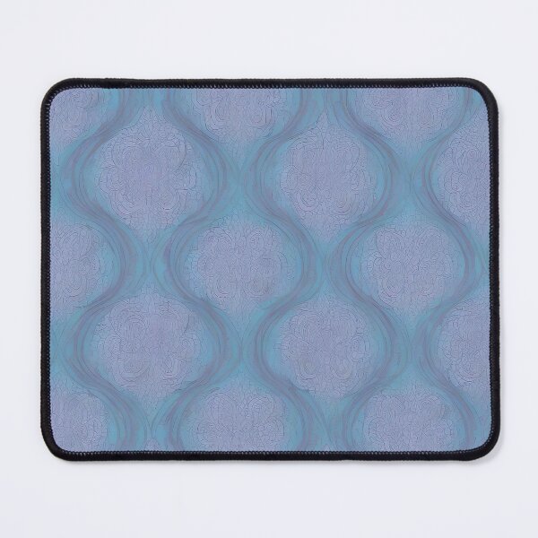 Item preview, Gentle elegance Abstract floral motif in purple on a turquoise-light blue background designed and sold by Frostquest.