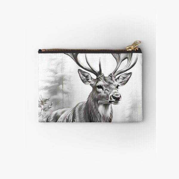 Item preview, Black and white deer pencil drawing designed and sold by Pencil-Art.