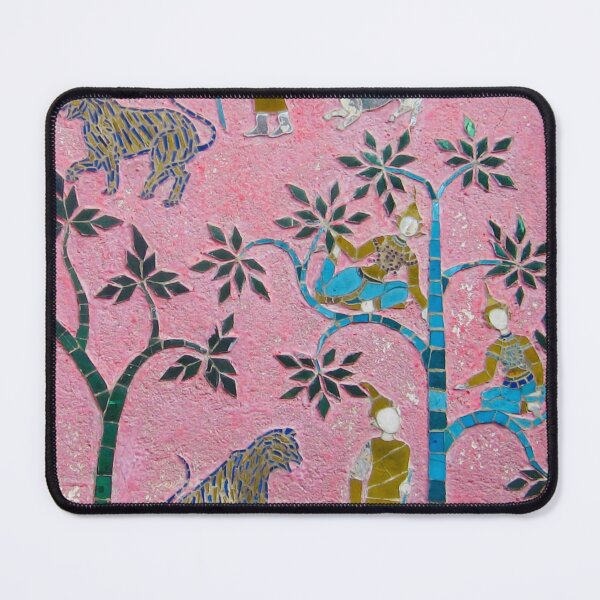 Item preview, Pink Wall Mosaic Luang Prabang designed and sold by ColourfulNomad.