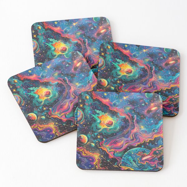 Item preview, Vibrant Color Space Pattern: Galactic Elegance designed and sold by PaperCrazed.