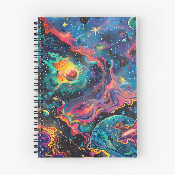 Aperçu de l'œuvre Modèle d'espace de couleurs vibrantes : élégance galactique créée et vendue par PaperCrazed.
