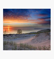 Sunset on Lake Michigan from Sleeping Bear Dunes National Lakeshore, Michigan Photographic Print