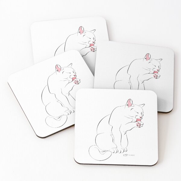 Item preview, Kitten licking her paw - by Karen Little of Littleviews designed and sold by Littleviews.