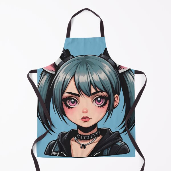 Item preview, Mice Ears Blue Hair Punk Girl designed and sold by MadnessEnvelope.