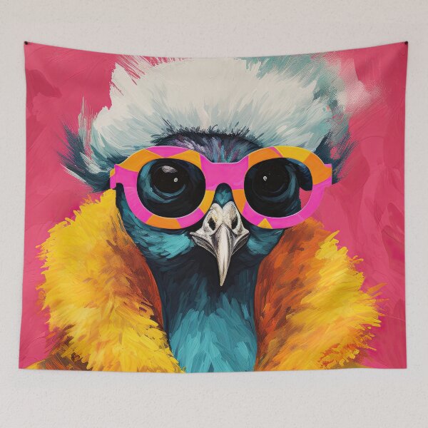Item preview, Funky Peacock in Colorful Sunglasses Anthropomorphic Portrait  designed and sold by GulDesignCo.