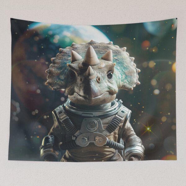 Item preview, Adventurous Tiny Triceratops: Exploring Alien Worlds in Galactic Gear designed and sold by Mullet Monkey.