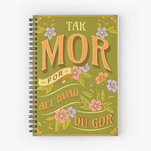 Item preview, (Design is in Danish)  Tak, Mor, for alt hvad du gør (Thanks, Mom, for all that you do) designed and sold by Cosmic-Ferret.