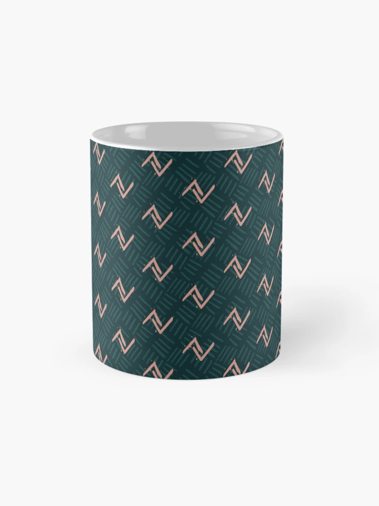 Thumbnail 4 of 6, Coffee Mug, Thatched Chevron || Abstract Repeating Pattern designed and sold by Stacey Spivak.