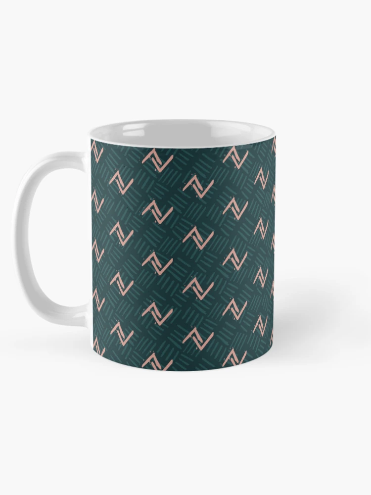 Thumbnail 5 of 6, Coffee Mug, Thatched Chevron || Abstract Repeating Pattern designed and sold by Stacey Spivak.