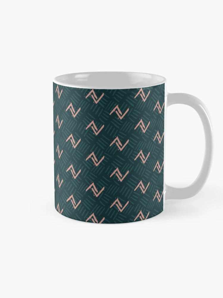 Thumbnail 3 of 6, Coffee Mug, Thatched Chevron || Abstract Repeating Pattern designed and sold by Stacey Spivak.