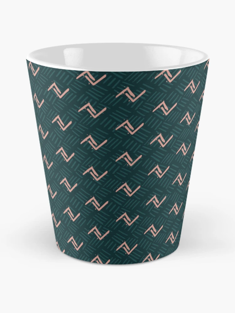 Thumbnail 2 of 4, Coffee Mug, Thatched Chevron || Abstract Repeating Pattern designed and sold by Stacey Spivak.