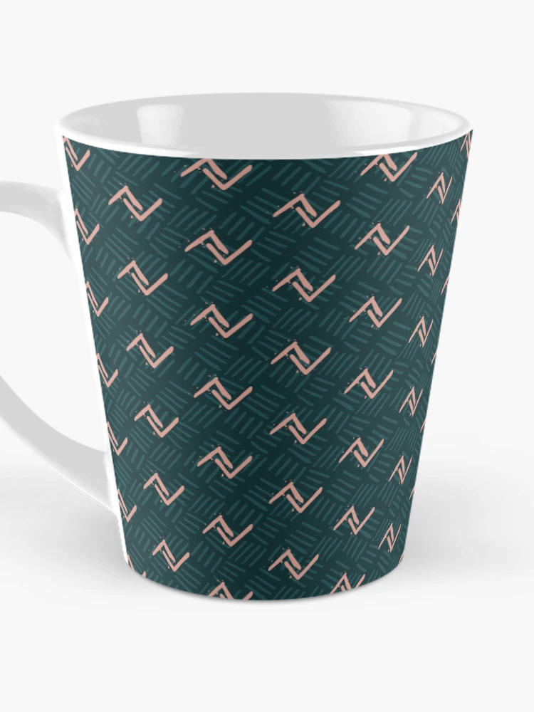 Thumbnail 3 of 4, Coffee Mug, Thatched Chevron || Abstract Repeating Pattern designed and sold by Stacey Spivak.