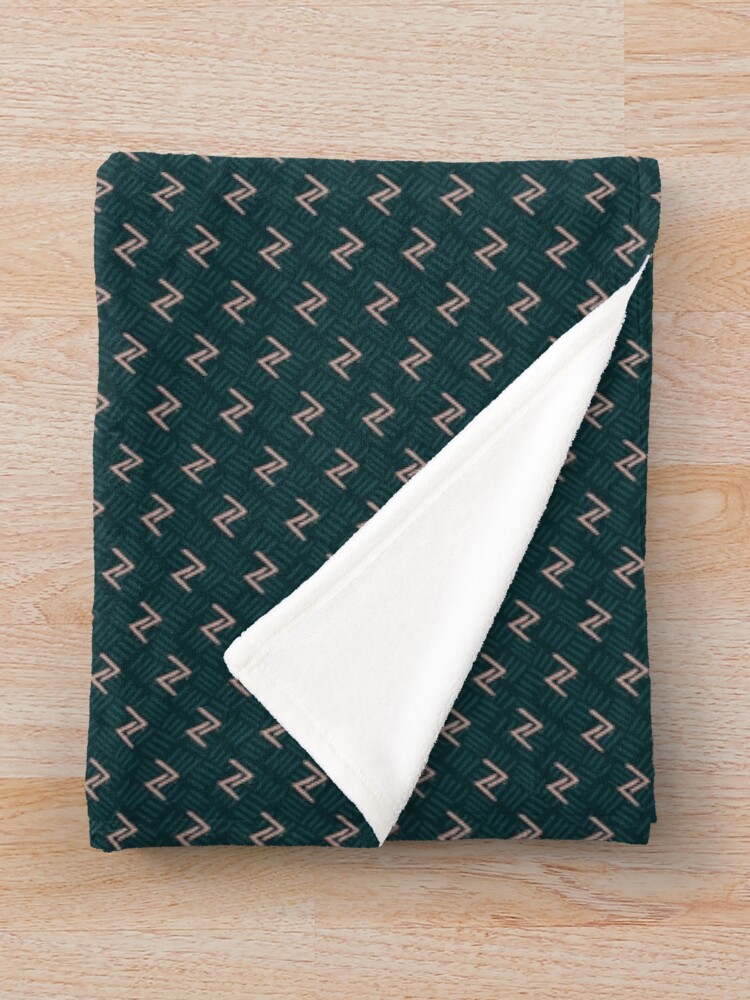 Thumbnail 3 of 6, Throw Blanket, Thatched Chevron || Abstract Repeating Pattern designed and sold by PRCreative.