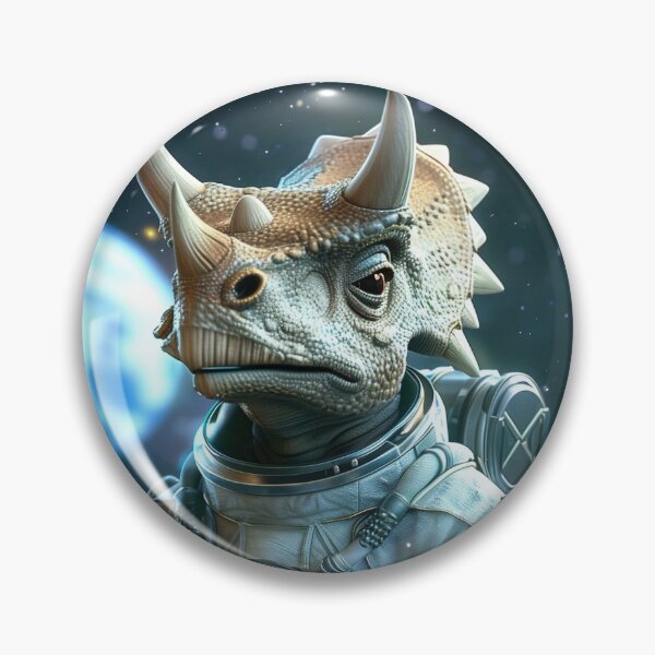 Item preview, Adorable Tiny Triceratops Space Explorer on Uncharted World designed and sold by Mullet Monkey.