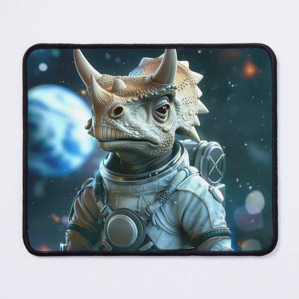 Item preview, Adorable Tiny Triceratops Space Explorer on Uncharted World designed and sold by Mullet Monkey.