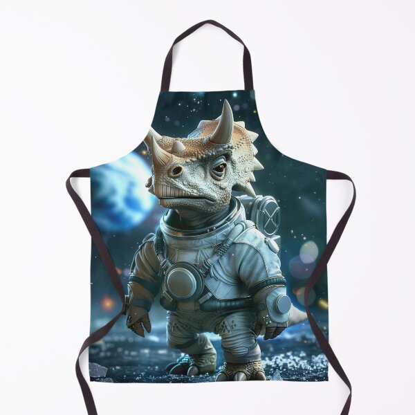 Item preview, Adorable Tiny Triceratops Space Explorer on Uncharted World designed and sold by Mullet Monkey.