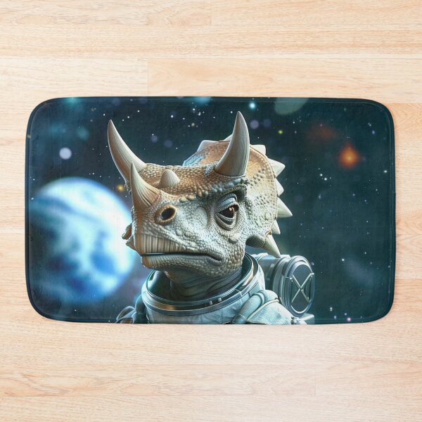 Item preview, Adorable Tiny Triceratops Space Explorer on Uncharted World designed and sold by Mullet Monkey.