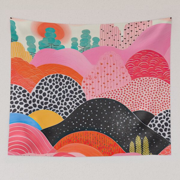 Item preview, Vintage Japanese Lithograph of Abstract Scenery designed and sold by GulDesignCo.