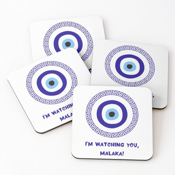 Item preview, Im Watching You, Malaka! Funny Greek Protective Eye Greek Key designed and sold by Rebel-Design.